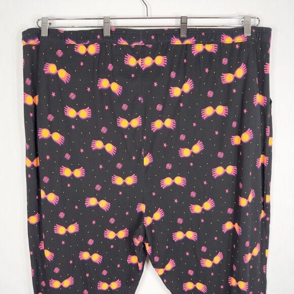Torrid Plus Size 4X Pajama‎ Pants Harry Potter Sleep Crop Luna Glasses Black 572 - Picture 9 of 15